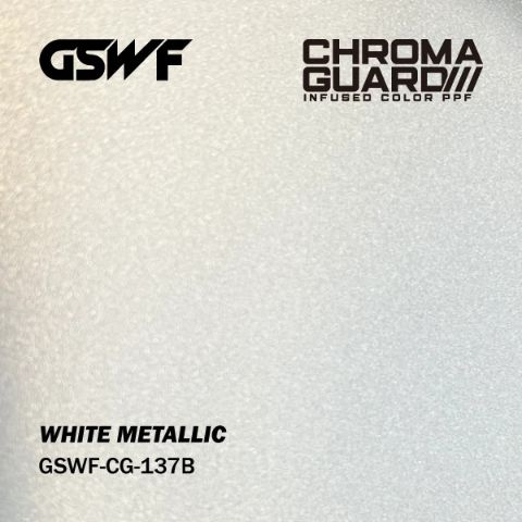 White Metallic — muestra real de GSWF