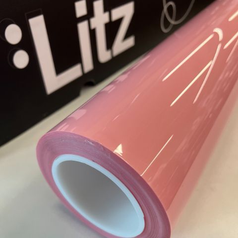 Crystal Rouge Pink — muestra real de LITZ