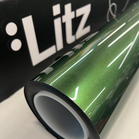 Super Metal Dark Green — muestra real de LITZ