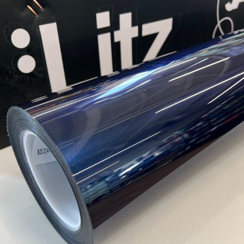 Dark Night Blue — muestra real de LITZ