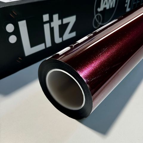 Metallic Black Rose — muestra real de LITZ
