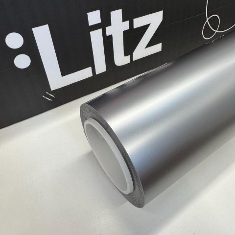 Matte Super Chrome Gray — muestra real de LITZ