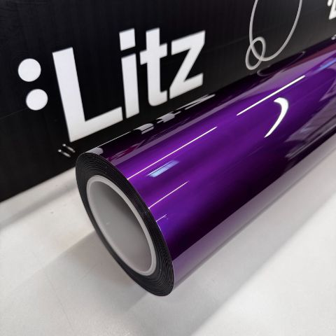 Chrome Grape Purple — muestra real de LITZ